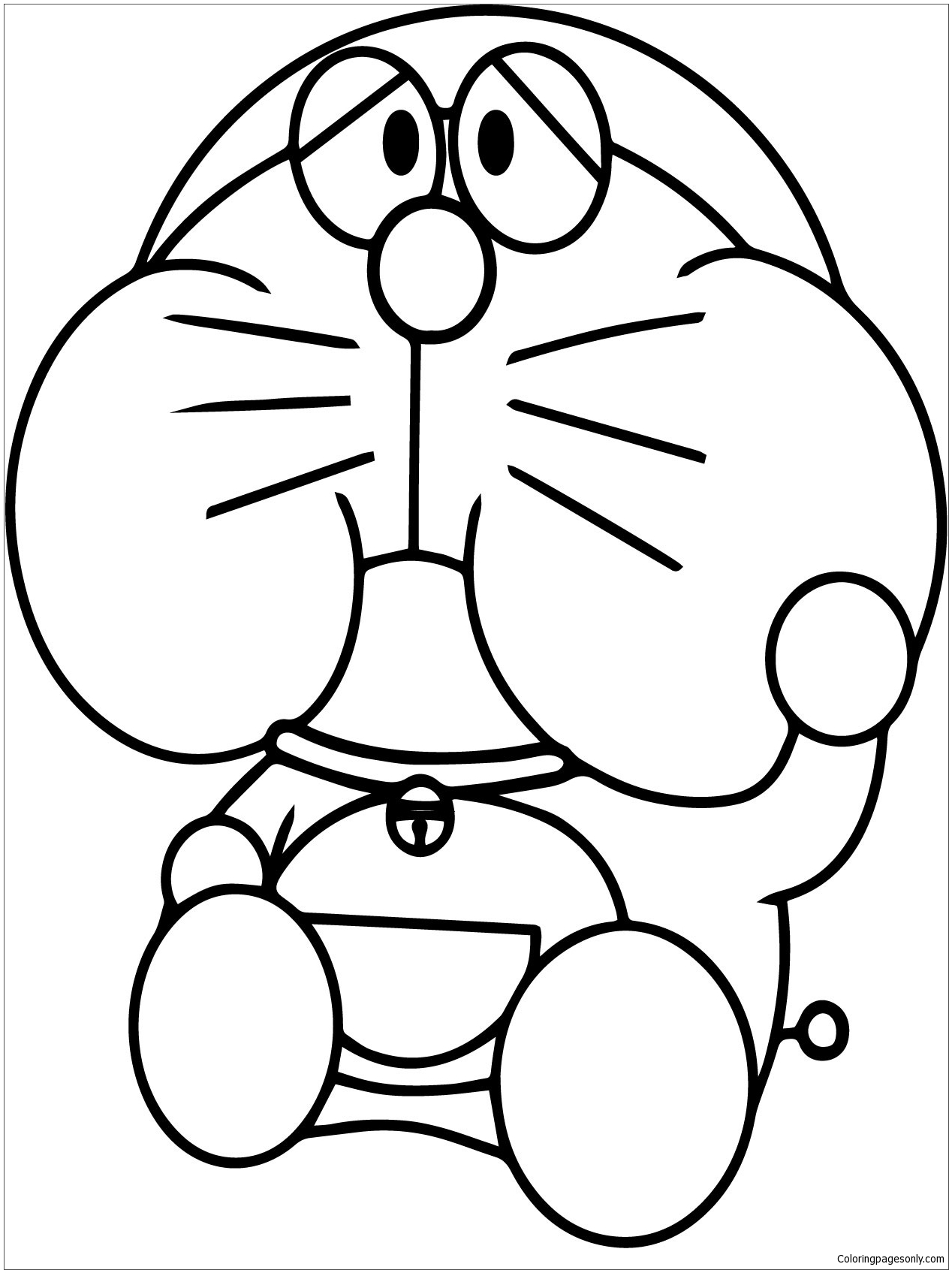 Leuke Doraemon Cartoon Wallpaper Pijn Tanden Kleurplaat