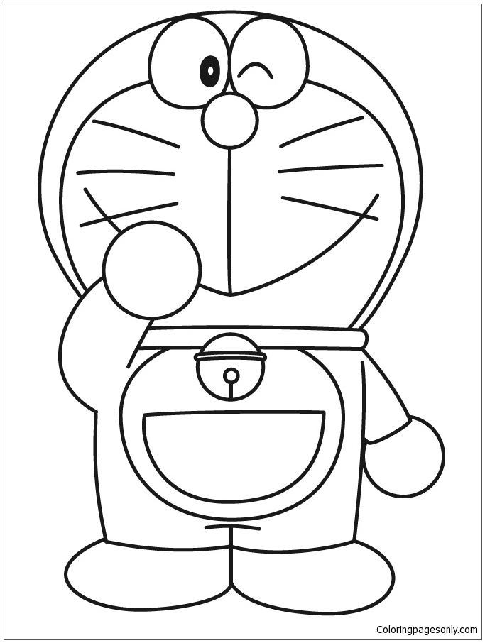 Cute Doraemon Coloring Page - Free Printable Coloring Pages