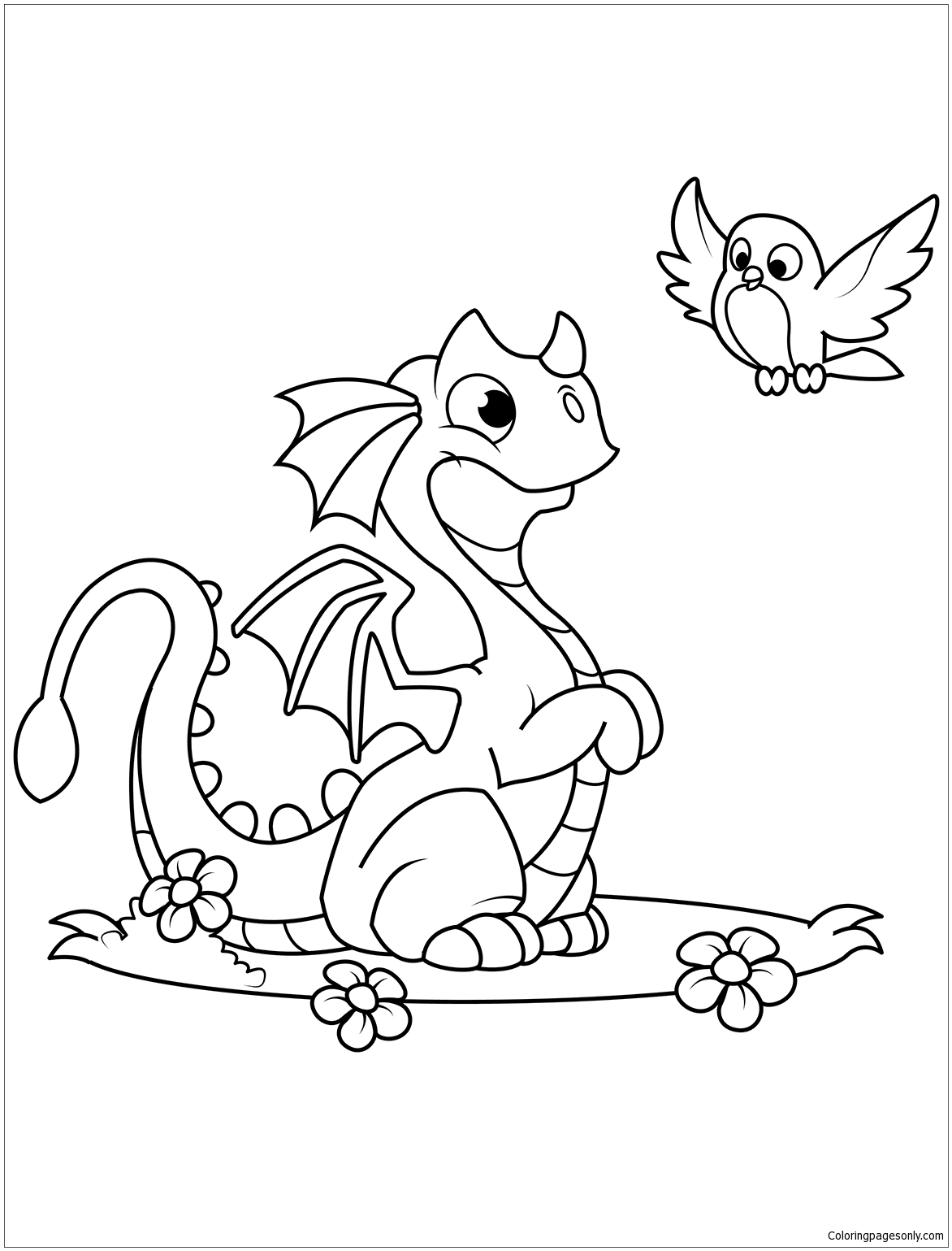 Cute Dragon and Bird from Dragon