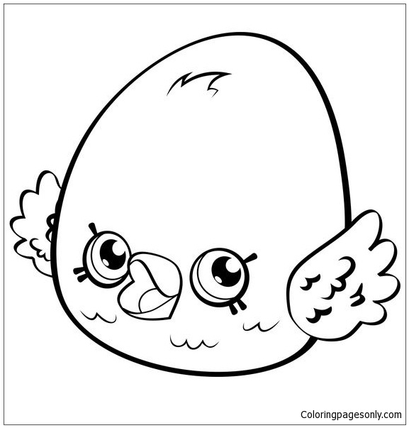 Cute Egg Eggchic Shopkins Coloring Pages