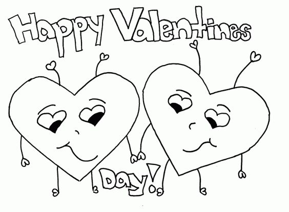 Cute Face For Valentines Day Coloring Pages