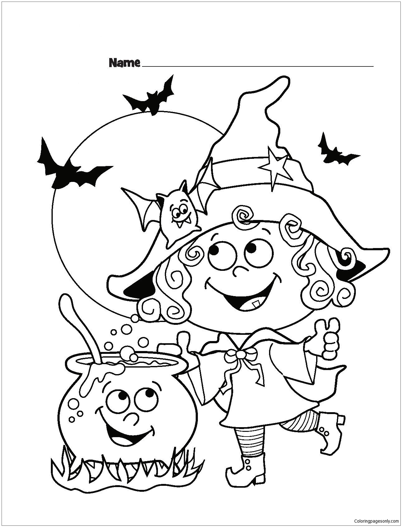 Cute Witch Halloween Coloring Pages Cute Halloween Coloring Pages