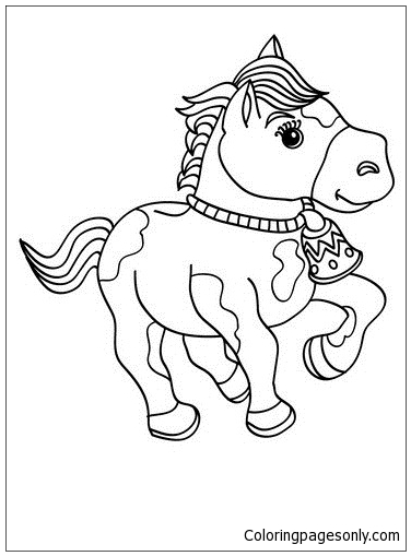 Desenhos de Cavalo Fofo para Colorir e Imprimir 