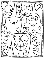 Cute Image Glasses Coloring Pages