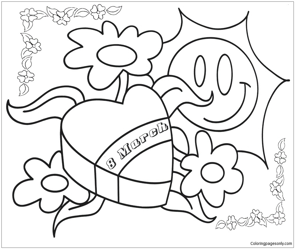 Cute International Women’s Day Coloring Pages