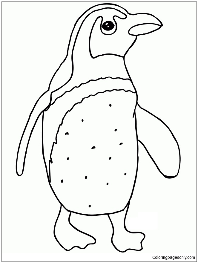 Cute Little Penguin Coloring Page