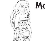 Cute Moana Disney Coloring Pages