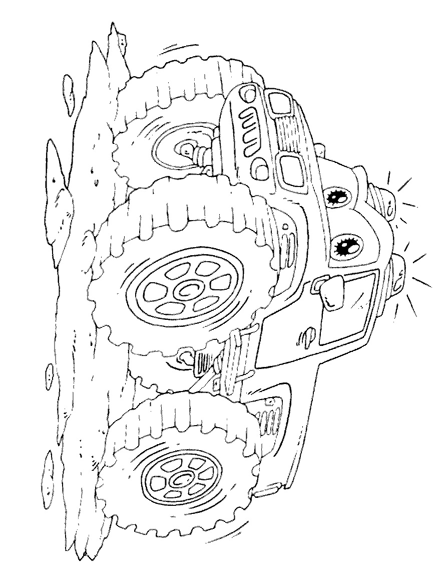 Cute Monster Truck Coloring Page