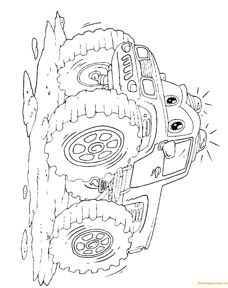 Download Cute Monster Truck Coloring Pages - Transport Coloring Pages - Free Printable Coloring Pages Online