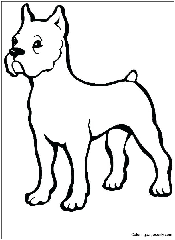 Cute Pitbull Puppy Coloring Pages