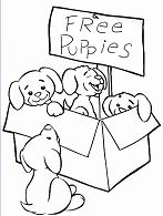 Cute Puppies Coloring Page