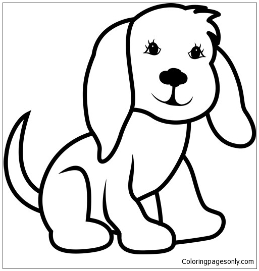 Cute Puppy 12 Coloring Pages - Puppy Coloring Pages - Coloring Pages