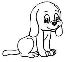 Cute Puppy 3 Coloring Page