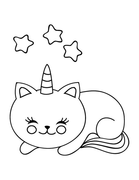 Cute Unicorn Cat Coloring Pages - Unicorn Cat Coloring Pages - Coloring