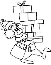 Dad Carrying Presents Coloring Pages