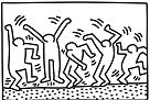 Dancing Figures by Keith Haring Coloring Pages