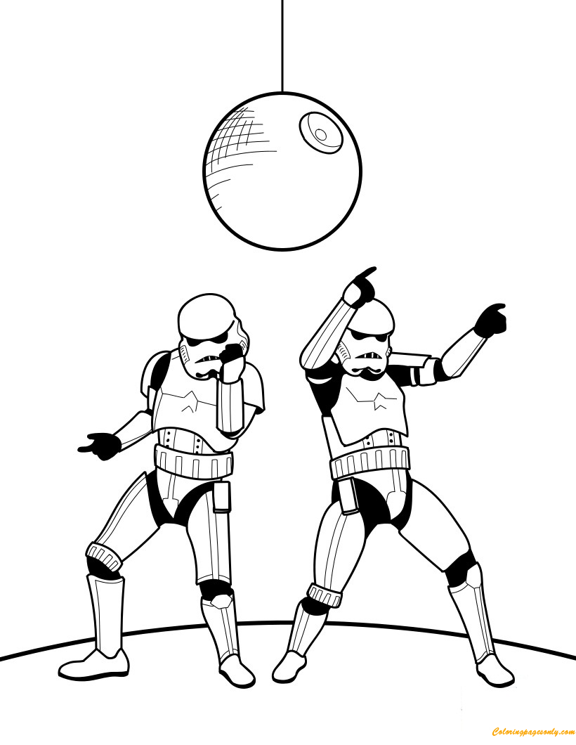 Stormtroopers bailando de personajes de Star Wars