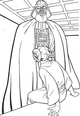 Darth Vader And Princess Leia Coloring Pages