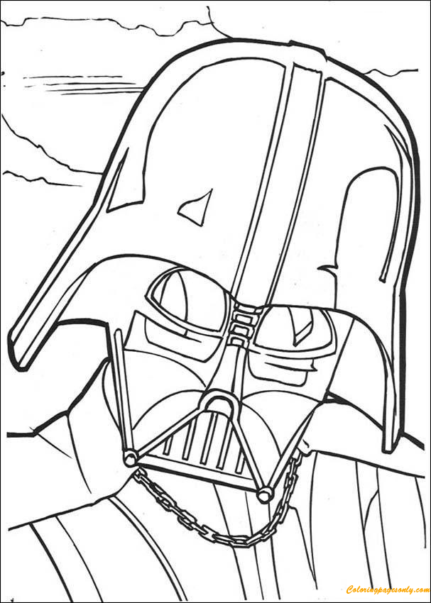 Darth Vader Mask Coloring Page