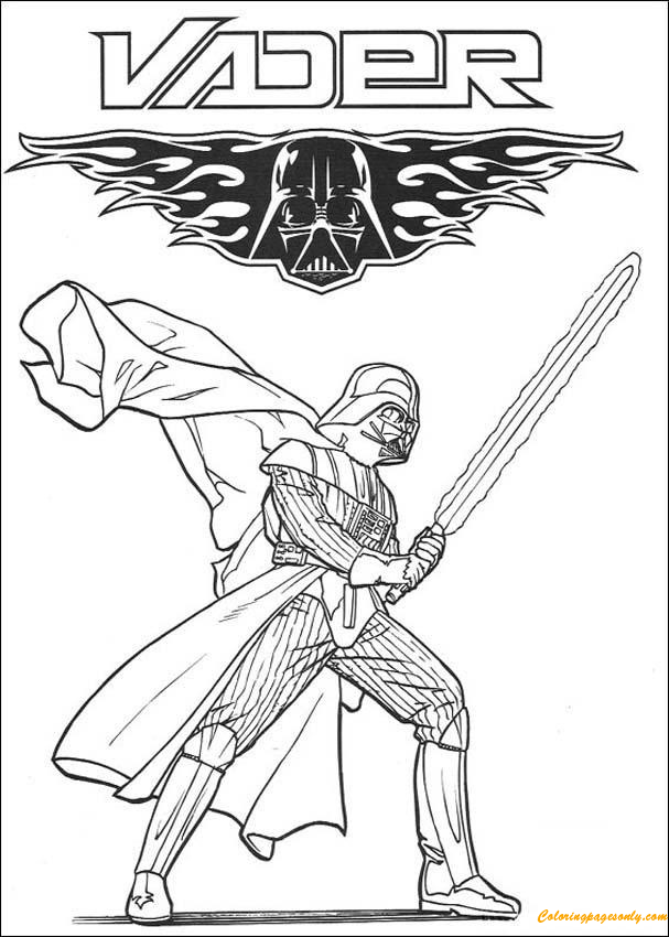 Darth Vader Symbol Coloring Pages