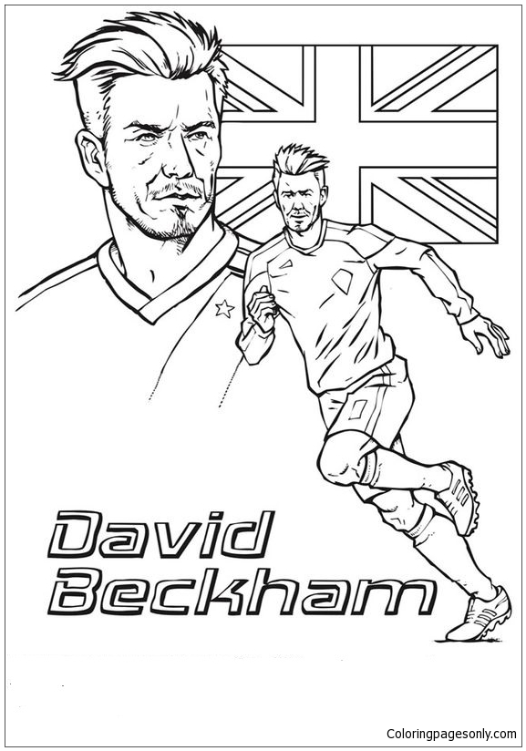 David Beckham Coloring Pages - Soccer Players Coloring Pages - Coloring