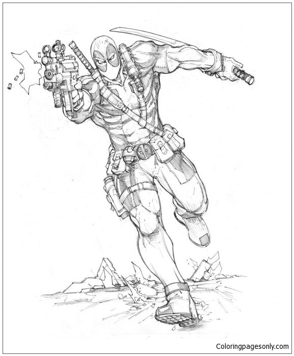 Deadpool - A Villain Coloring Pages - Deadpool Coloring ...