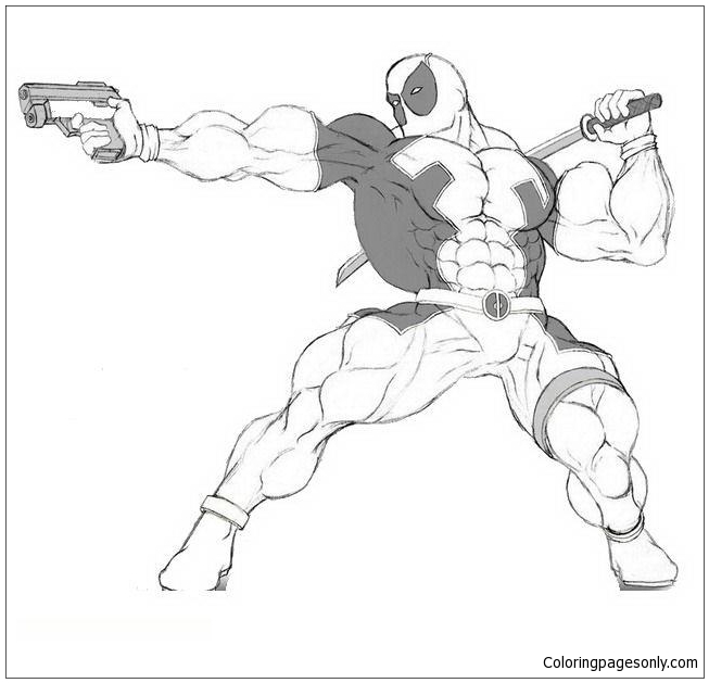 Deadpool 13 Coloring Page