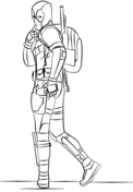 Deadpool brings a backpack Coloring Pages