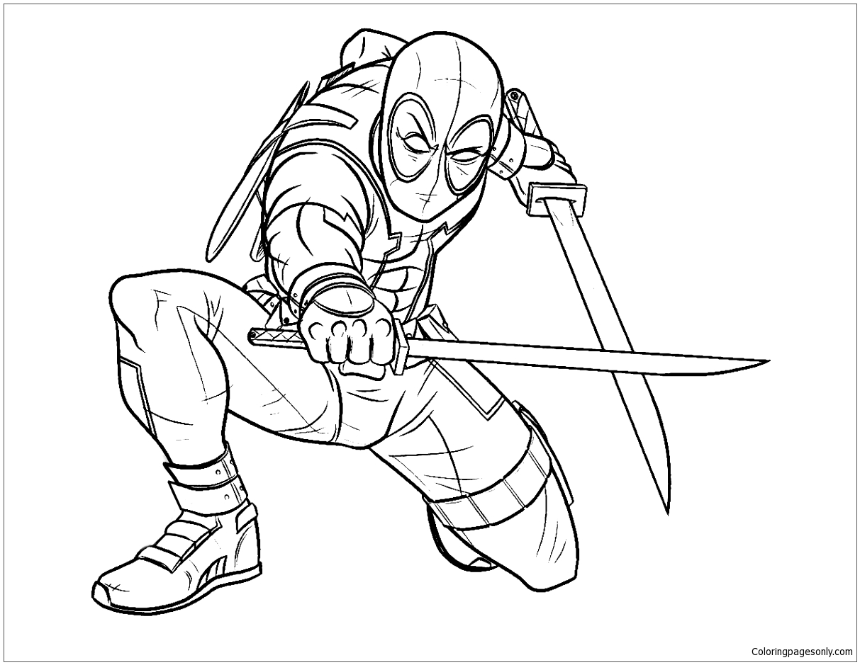 Deadpool 26 Coloring Pages - Deadpool Coloring Pages - Coloring Pages