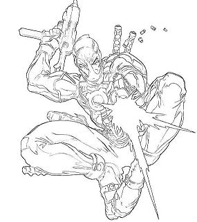 Deadpool 36 Coloring Page