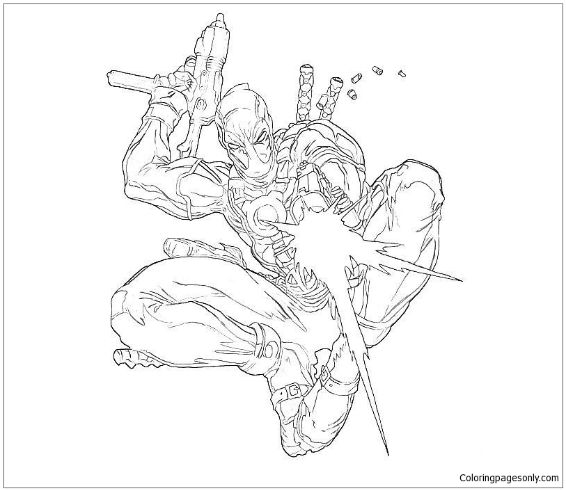 Deadpool 36 Coloring Page