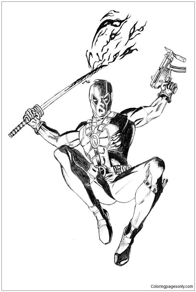 Deadpool 39 Coloring Pages