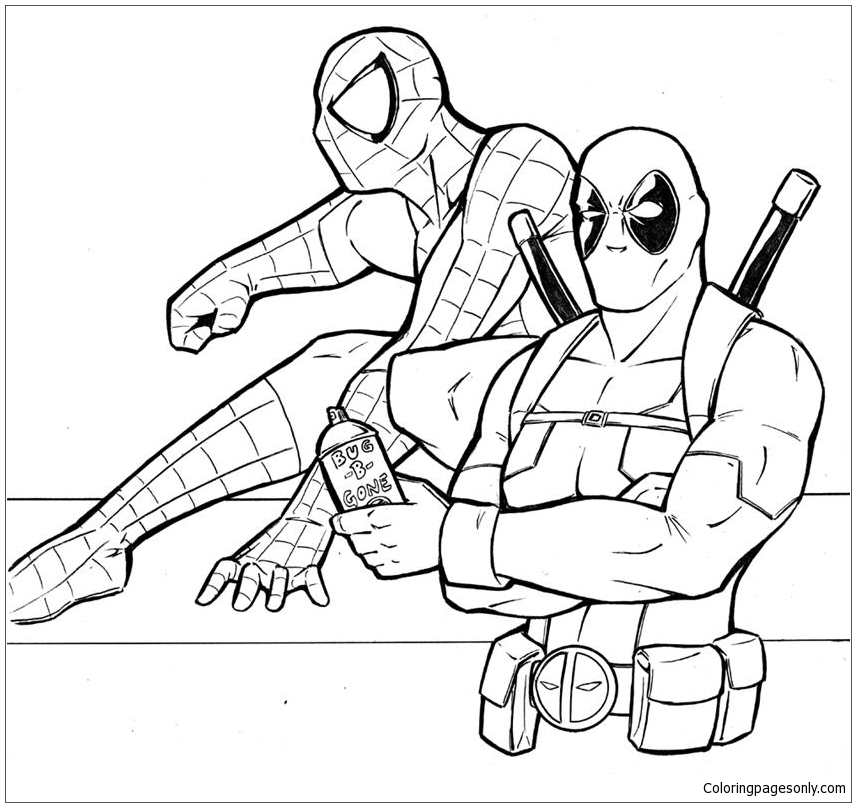 Download Deadpool And Spiderman Coloring Pages Superhero Coloring Pages Coloring Pages For Kids And Adults