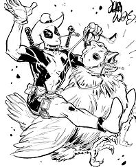 Deadpool Con Sketch Coloring Page
