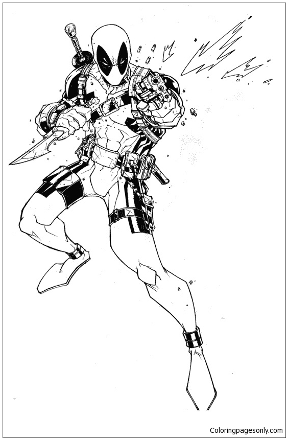 kids deadpool coloring pages