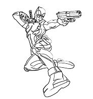 Deadpool Geometric Patterns Coloring Page