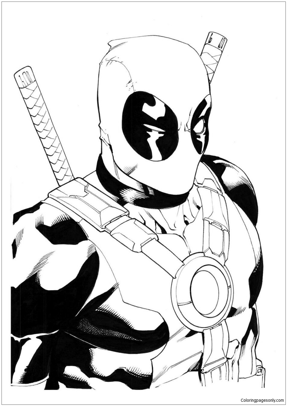 Deadpool Hd Coloring Page