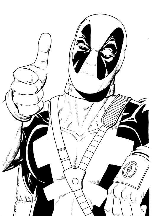 Deadpool Number One Coloring Pages