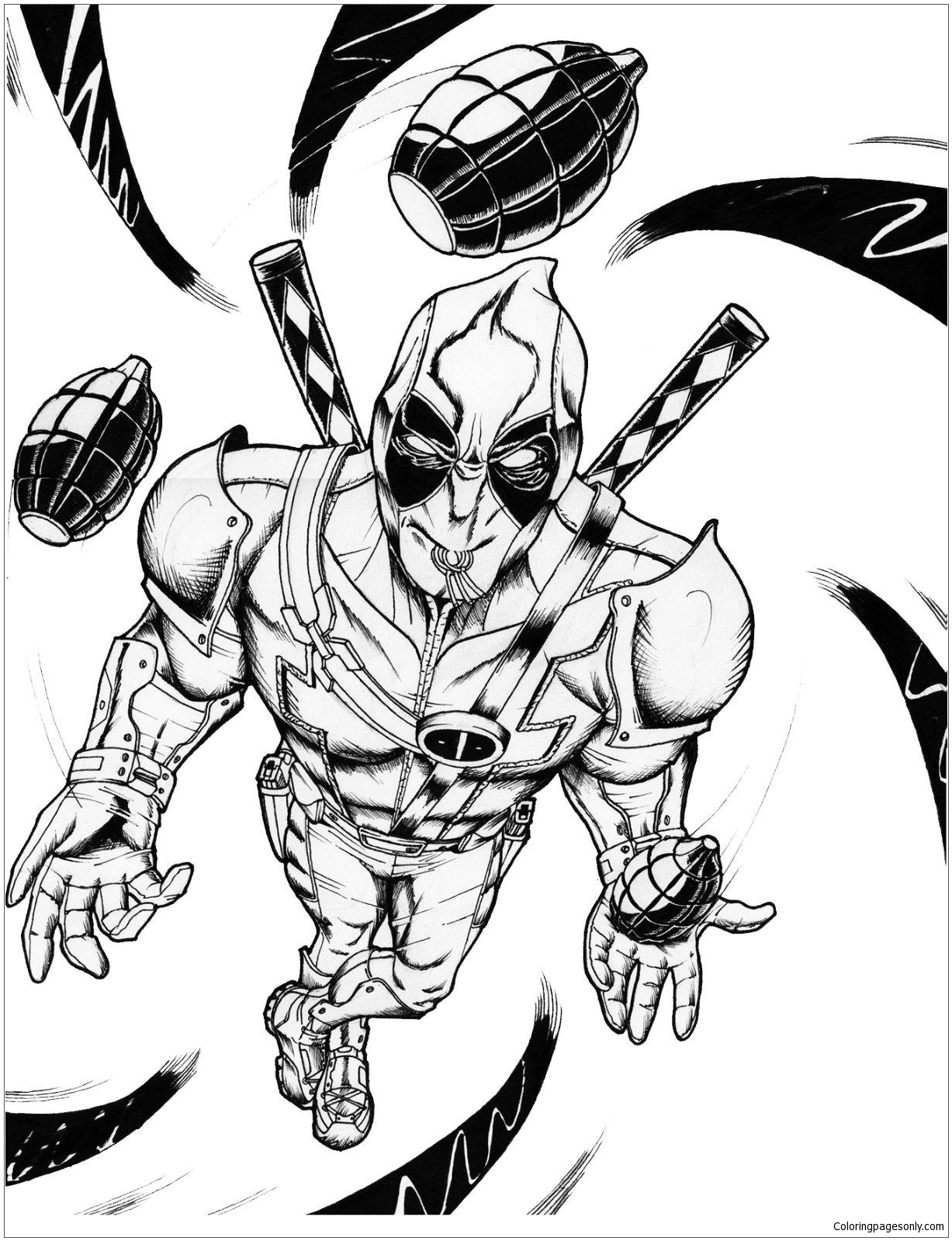 Download Deadpool Online 9 Coloring Page - Free Coloring Pages Online