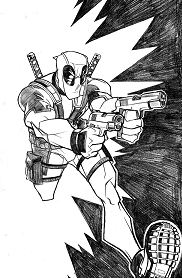 Deadpool Run Coloring Pages