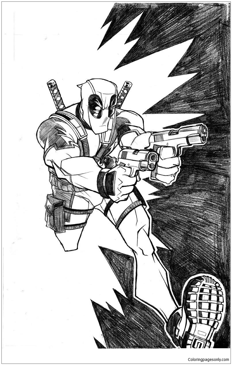 Download Deadpool Run Coloring Pages - Deadpool 2 Coloring Pages ...