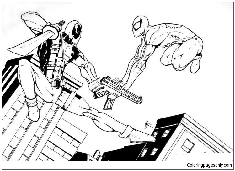 Герои Дэдпула против Человека-паука из «Человека-паука: нет пути домой»