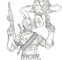 Deathstroke Vs Deadpool Coloring Pages