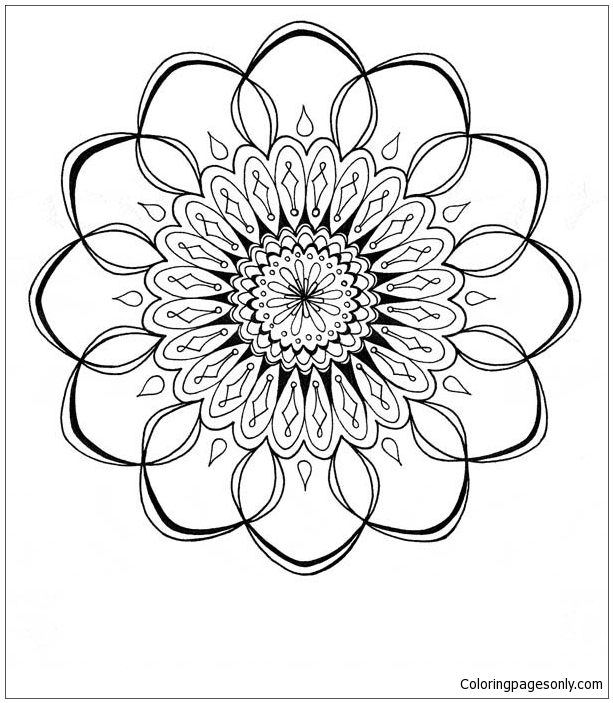 Decorated Mandala Coloring Pages