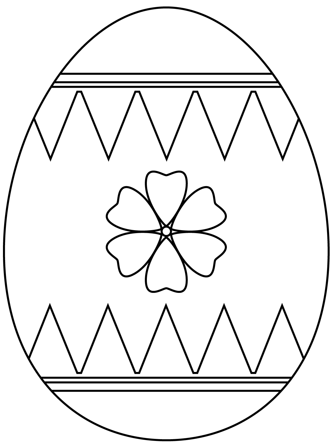 Decorating Flower Easter Eggs Coloring Page