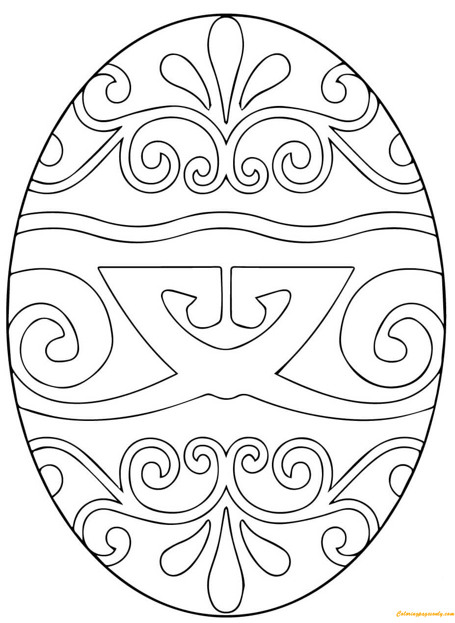 Uovo di Pasqua decorativo con Pysanka ucraino delle uova di Pasqua