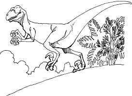 Deinonychus Carnivorous Dromaeosaurid Dinosaurs Coloring Pages