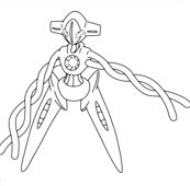 Deoxys From Pokemon Coloring Page