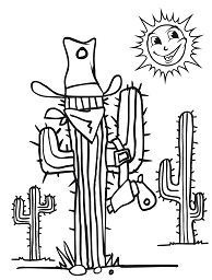 Desert Cactus Coloring Page