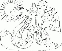 Desert Snake 1 Coloring Page